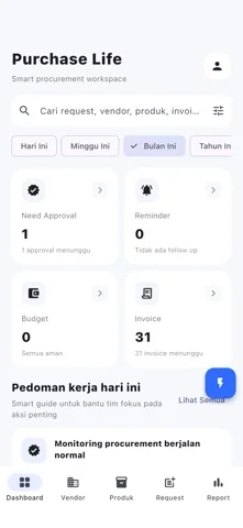 Tampilan aplikasi PurchaseLife dari publikasi resmi