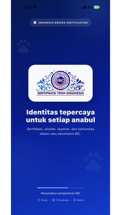 Tampilan aplikasi IBC dari publikasi resmi